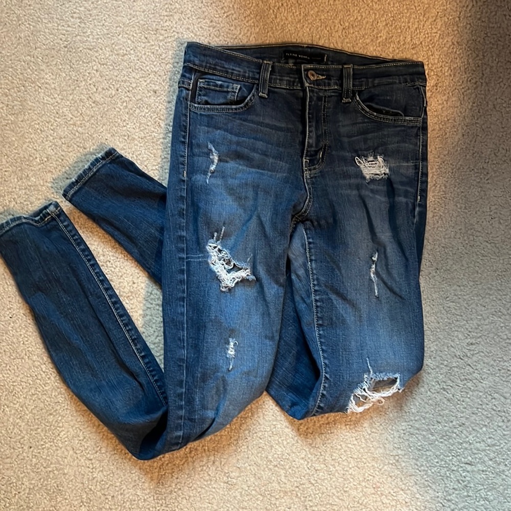 Flying monkey ripped skinny jeans